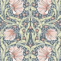 HAOKHOME Vintage Floral Wallpaper Peel and Stick Botanical Grey/Terracotta Wall Murals Home Kitchen Bedroom Decor by William Morris 17.3in x 32.8ft