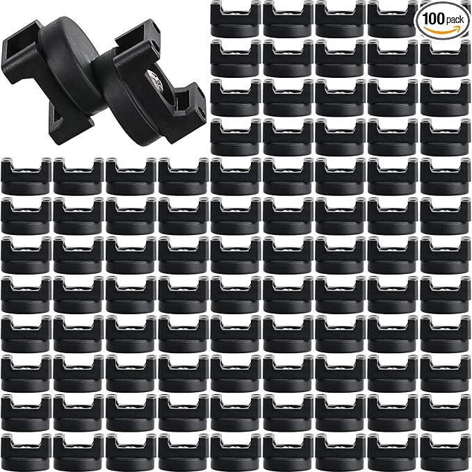 Yookeer 100 Pcs Magnetic Zip Tie Mount Base Black Magnetic Cable Clips Wire Holder Multipurpose Cable Ties Management Base Electrical Supplies for Wire (22 mm)