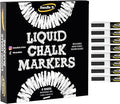 Bandle B. Chalk Markers - 8 White, Erasable, Non-Toxic, Water-Based, Reversible Tips, Crisp White For Kids and Grown-Ups for Glass and Chalkboard Markers for Businesses, Restaurants (6mm)