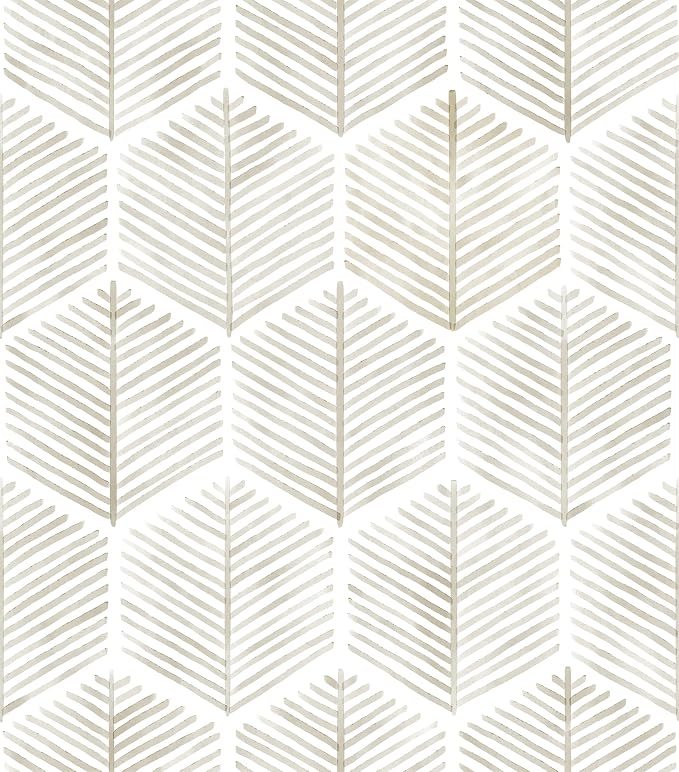 MelunMer Geometric Peel and Stick Wallpaper Boho Beige White 17.3''×591'' | Beige Modern Self Adhesive Removable Wallpaper for Bathroom Waterproof Cabinets Drawer, Decor Easy to Install Renter Friendly