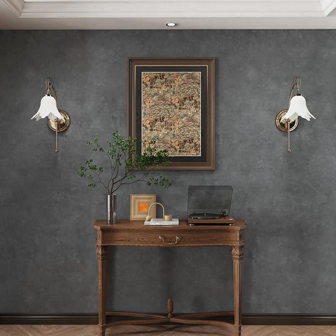 3yecao Grey Concrete Wallpaper Peel and Stick Gray Concrete Contact Paper | 16"×591"Big Roll Large Size Thick Waterproof Vinyl Wrap Self Adhesive Glossy Cement Sticker for Bedroom Living Room Gym Walls