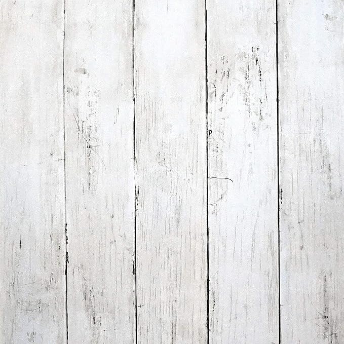 CiCiwind Peel and Stick Wallpaper Wood Contact Paper White Shiplap Wall Paper Peel and Stick Modern Rustic Wood Removable Waterproof Self Adhesive Wallpapers for Cabinets Bedroom Bathroom 78.7"x17.7"