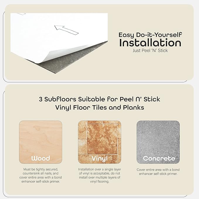 Nexus Self Adhesive 12-Inch Vinyl Floor Tiles, 20 Tiles - 12" x 12", Charcoal Grey Wood Pattern - Peel & Stick, DIY Flooring for Kitchen, Dining Room, Bedrooms & Bathrooms by Achim Home Decor