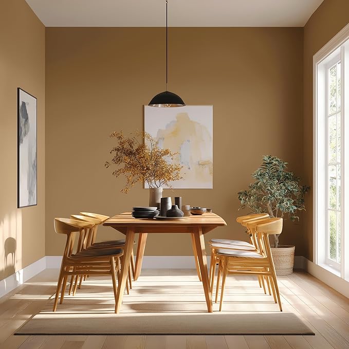 EVOLVE Paint & Primer: Environment-friendly, Low Sheen with One-coat Coverage for Interior & Exterior surfaces (Autumn Brown, 1-Gallon)