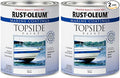 Rust-Oleum 207000 Marine Coatings Topside Paint, Quart, Semi-Gloss White 32 Fl Oz (Pack of 2)