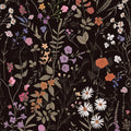 JiffDiff Floral Wallpaper Peel and Stick- 473" x 17.3" Farm Wildwood Daisy Flower Wall Paper Stick On Wallpaper Dark Floral Self Adhesive Contact Paper (Timeless)