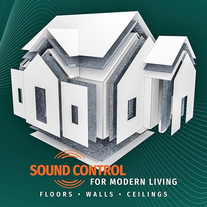 Quieture Soundboard Acoustic Panels Sound Absorbing Fiberboard for Soundproofing & Thermal Insulation Ideal for Walls, Ceilings & Floors - 12 2'x4' Panels, 6mm T (Covers 96 sq ft)