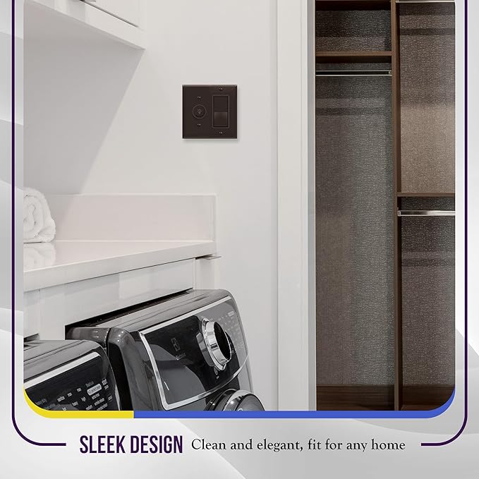 ENERLITES Combination Toggle Light Switch/Decorator Light Switch Plate, Double Switch Wall Plate, Standard Size 2-Gang 4.50" x 4.57", Polycarbonate Thermoplastic, 881131-BR, Brown