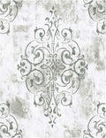 HAOKHOME Vintage Damask Peel and Stick Wallpaper White Vinyl Self Adhesive Decorative Contact Paper 17.7in x 9.8ft