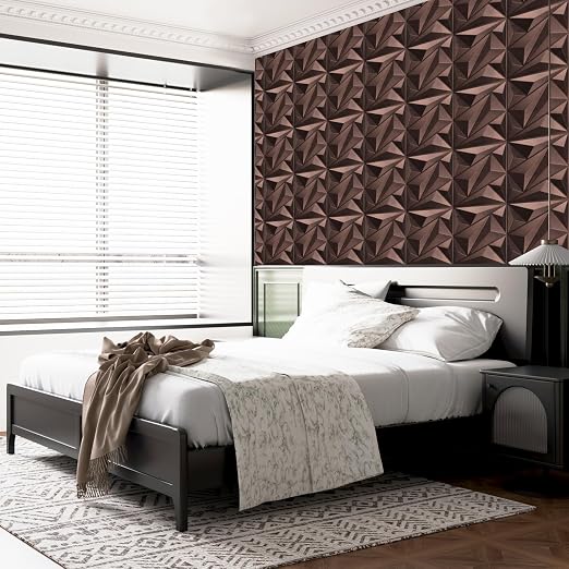 Antique Copper 33 Pack 3D Wall Panels for Interior Decor, PVC Textured Wall Panels 12''x12'' Cover 32.Sq.Ft.Antique Copper | PVC Accent Wall Panels for Interior Wall Decor, Living Room Lobby Bedroom Hotel Office