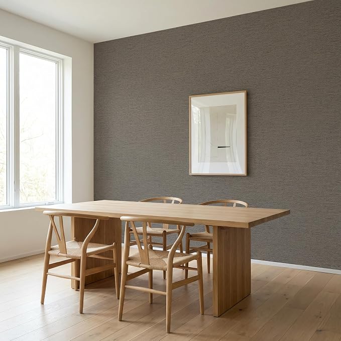WADILE Grasscloth Peel and Stick Wallpaper 15.7in x 78.7in, Textured Contact Paper for Cabinets, Faux Linen Wall Paper Pull and Stick, Fabric Vinyl Wallpaper Self Adhesive Brown Gray | Textured contact paper, Faux linen, Vinyl material, Cabinets, Self ...