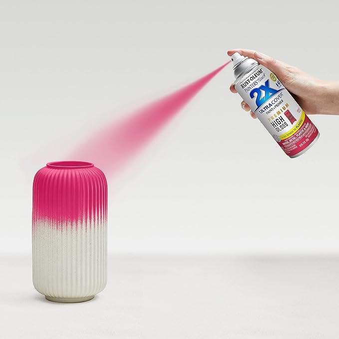 Rust-Oleum 331174-6PK Painter's Touch 2X Ultra Cover Spray Paint, 12 oz, High Gloss Prickly Pear, 6 Pack