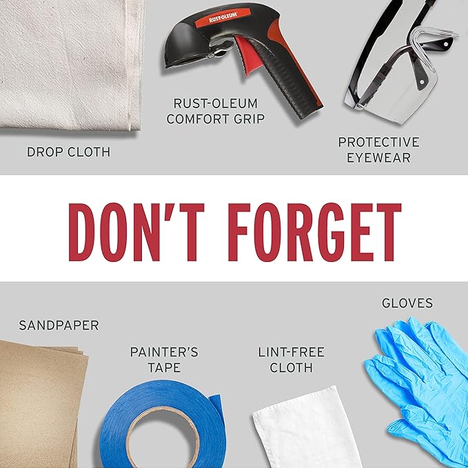 Rust-Oleum 7758830-6PK Stops Rust Spray Paint, 12 oz, Satin Almond, 6 Pack