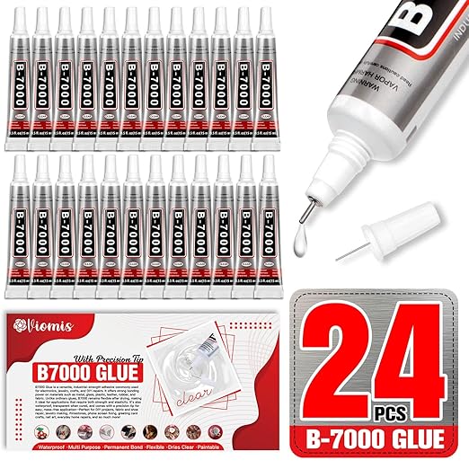 B7000 Glue 15ml/0.5 fl oz 24-Pack - High Strength, Flexible, Waterproof Adhesive for Jewelry, Electronics, Crafts and More