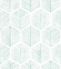 MelunMer Geometric Peel and Stick Wallpaper Boho Green White 17.3''×78.8'' | Modern Self Adhesive Removable Wallpaper for Bedroom/Bathroom Waterproof, Contact Paper for Cabinets, Drawers Easy to Install