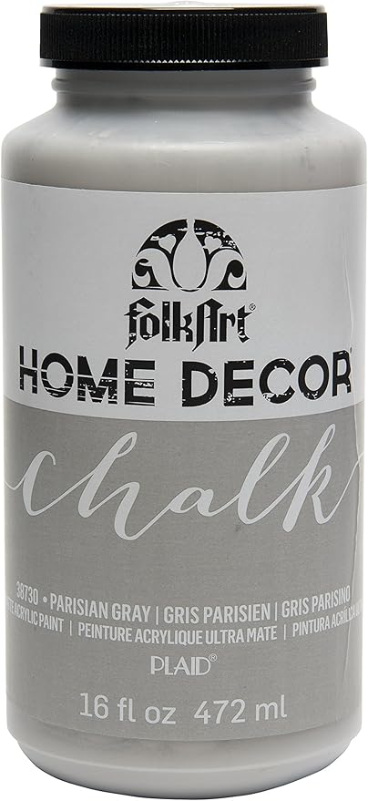 FolkArt 38730 Home Decor Chalk Furniture & Craft Paint in Assorted Colors, 16 ounce, Parisian Grey
