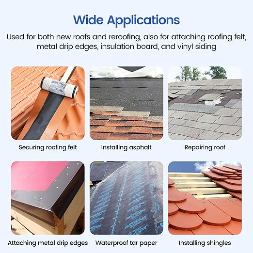 meite 14,400PCS Coil Roofing Nails 1-3/4 Inch Leg for Roofing Nailer Gun, 15 Degree Round Head Wire-Weld Collated Coil Nail, Pro Contractor-Pack Roofing Nails for Roof Repair Asphalt Shingles
