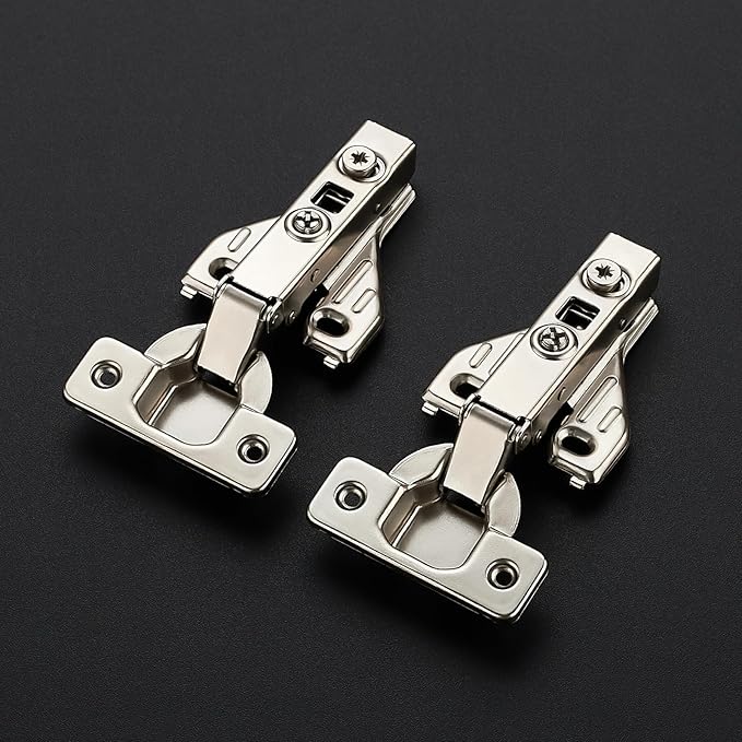 JOY DECOR Full Overlay 30 Packs (15 Pairs) Concealed Kitchen Cabinet Hinges 105 Degree Soft Close Adjustable Cabinet Door Hinges for Face Frame Cabinet