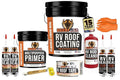 BEEST RV Roof Repair Kit Includes: Roof Coating 5G, EPDM Primer 1G, RV Cleaner 32 Oz, Non-Sag Lap sealant, Self-Leveling Lap Sealant, Seam Roller, Seam Tape & Gloves| Repair & Maintenance Bundle