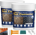 Black Rust Converter for Metal, 2-in-1 Rust Inhibitor Paint & Metal Primer Water-Based Rust Remover for Cars, Trailers, Fences, Industrial Tools, Long-Lasting Barrier 70oz