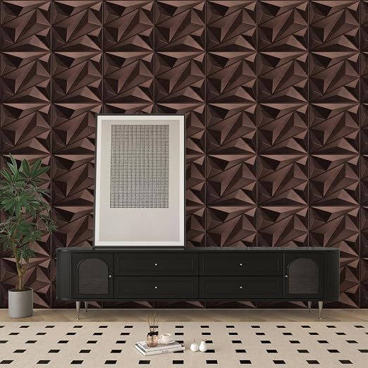 Antique Copper 33 Pack 3D Wall Panels for Interior Decor, PVC Textured Wall Panels 12''x12'' Cover 32.Sq.Ft.Antique Copper | PVC Accent Wall Panels for Interior Wall Decor, Living Room Lobby Bedroom Hotel Office