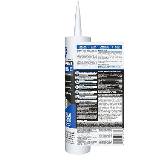 GE All Purpose Silicone Caulk, Clear, 10 fl oz Cartridge, 12 Pack - 100% Waterproof Silicone Sealant, Stronger Adhesion, Freeze & Sun Proof