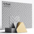 Sound Proof Foam Panels for Walls, 12 Pack Self-Adhesive Acoustic Panels, 12" X 12" X 0.4" Soundproof Wall Panels for Door, Ceiling, Home Office Gray