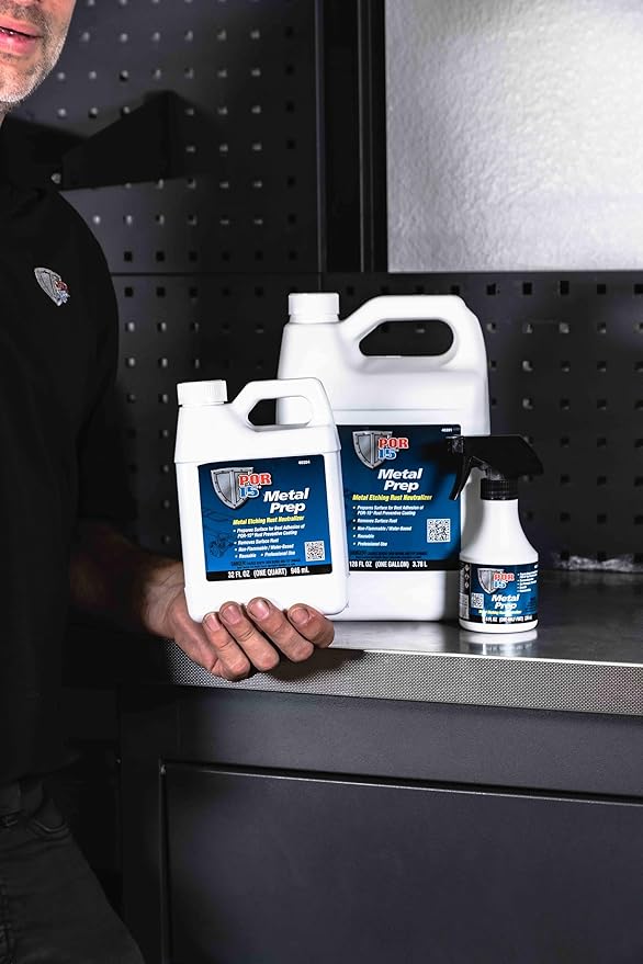 POR-15 Stop Rust Preparation System - Cleaner Degreaser and Metal Prep, Non-flammable and Water-based, 32 Fluid Ounces, 1-quart each