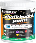 Black Chalkboard Paint - Matte Black Chalk Board Paint, 33.8 Fl Oz Easy to Apply & Brush-On Interior DIY Acrylic Coating, Chalkboard Finish for Wood, Metal, Furniture, Wall, Craft Covers 64 Sq Ft