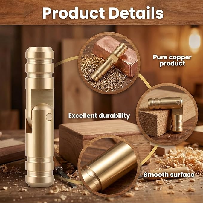 40 Pcs Mini Brass Barrel Hinges for Wooden Boxes, Hidden Cylinder Pivot Hardware for Jewelry Box, Trinket Case, Small Wood Craft Projects, Concealed 270° Rotation