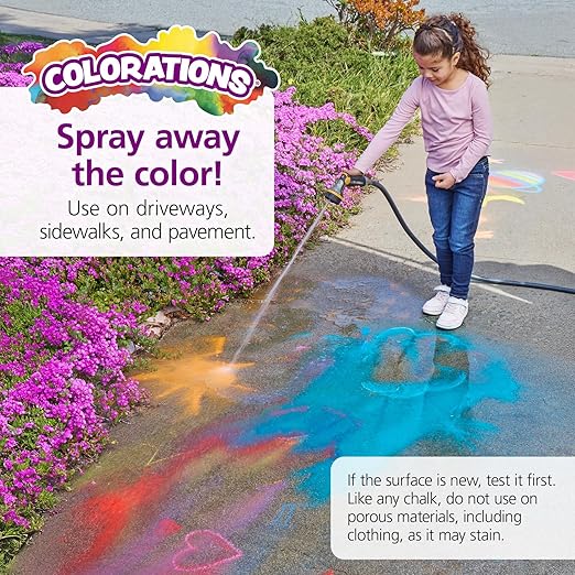 Colorations Jumbo Washable Chalk, Set of 126, Each Piece 4” x 1”, Bulk Outdoor Play Supplies, Non-Toxic, 4+, Classroom Must Haves, Party Favors