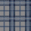 NextWall Harry & Grace Herringbone Plaid Premium Matte Non-Woven Peel and Stick Wallpaper (Blue Smoke)