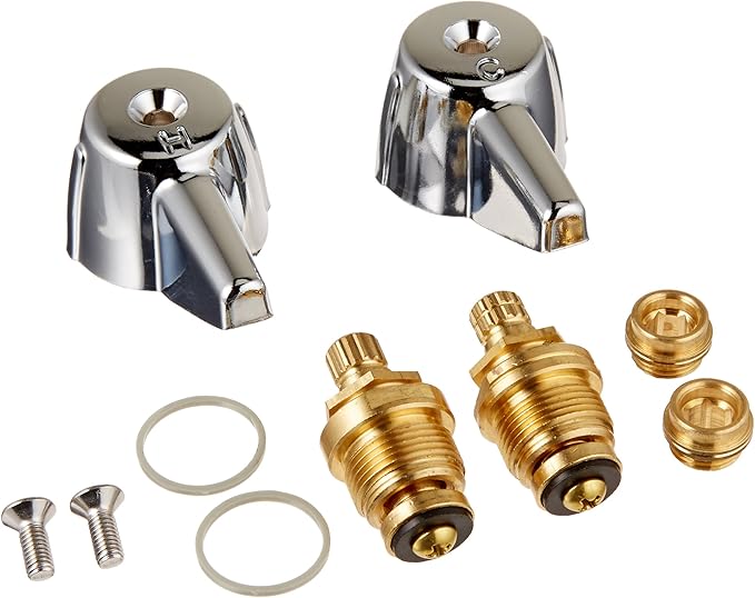 Danco 39674E 2-Handle Lavatory Faucet Trim Kit for Central Brass with Stems and Seats, Chrome