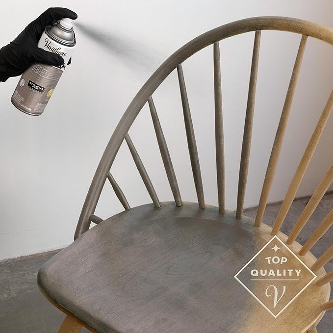 Varathane Premium Fast Dry Wood Stain Spray | 1 Hour Dry Time | 1 Coat Color | Interior Wood Stain | Furniture, Cabinets, Doors, Trim | 10.25 oz | Weathered Gray