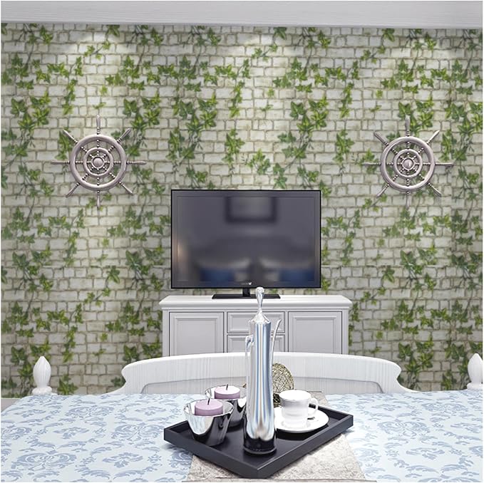 Brick Wallpaper Peel and Stick 3D Brick Stone Self Adhesive Removable Contact Paper Backsplash for Bathroom Garage Living Room Contact Paper Removable for Decorative Vinyl 15.7"x196"