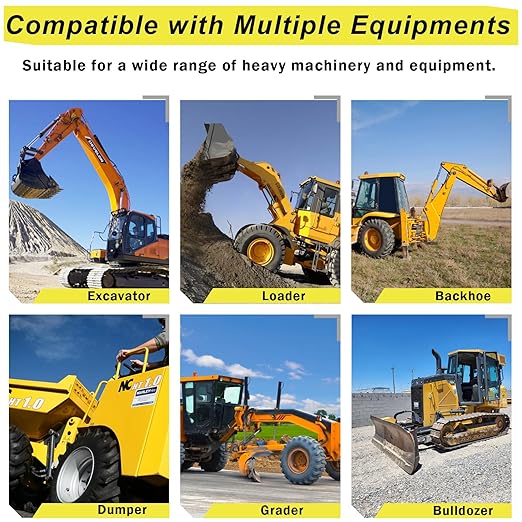 Multi Type Heavy Equipment Master Keys, 16 Contractor Excavator Dozer Skid Steer Loader Forklift Roller Operators Keys Fit Case JCB Kubota KOM Volvo CAT JLG Hyster Hitachi John Deere JD