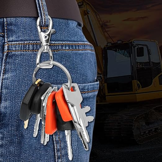 10 PCS Heavy Equipment Key Set, Construction Ignition Master Key Kit Compatible with John Dee re Hitachi Case New Holland Bobcat JLG Komatsu Hyster Caterpillar and More