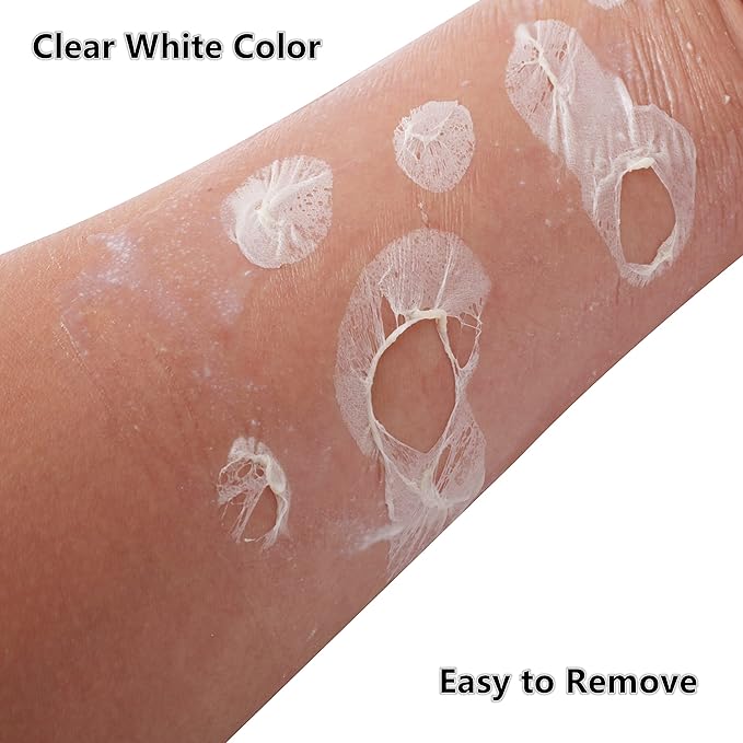 Go Ho Liquid Latex SFX Makeup(1 oz),Halloween Monster Zombie Makeup,Quick Drying Multi-Purpose Liquid White Face Paint for Scar Cut Wound Peeling Skin Wrinkles Stipples Burns Blisters,Clear White
