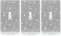 Shiny Silver 3-Piece Rhinestone Wall Plate Set - Light Switch Cover Plates