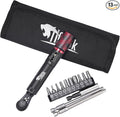 Tigrisk® 1/4 Drive Bike Torque Wrench, Preset Torque 2-14Nm, ±4% Precision | Individually calibrated with unique certificate. 0.1Nm adjustment, click stop, Hex/Torx bits for road, MTB and carbon bikes.