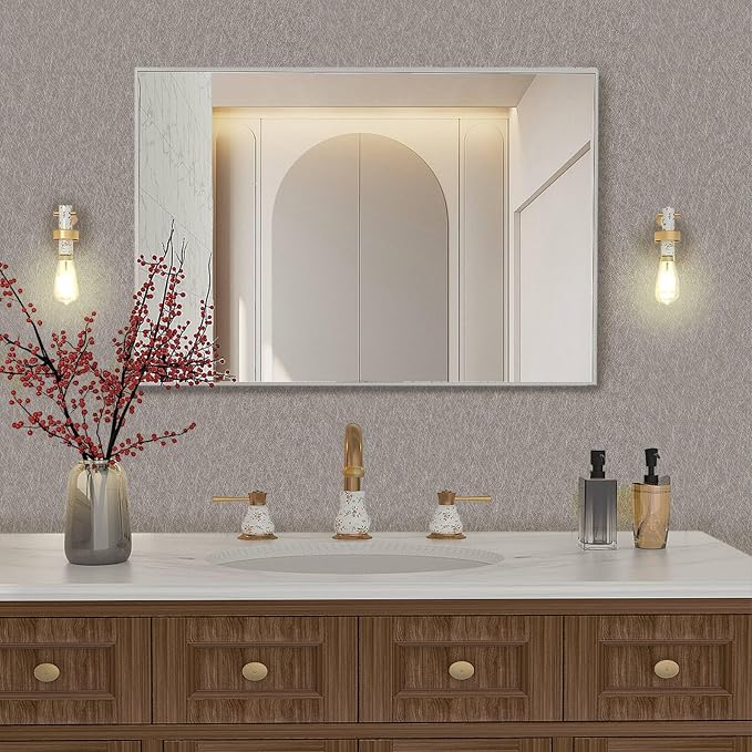 Taupe Peel and Stick Self Adhesive Wallpaper Countertop Contact Paper | Removable Self Adhesive Waterproof Bathroom Wallpaper 15.7" X 393.7" Kitchen Vinyl Wrap for Cabinet Wall Cover Paper