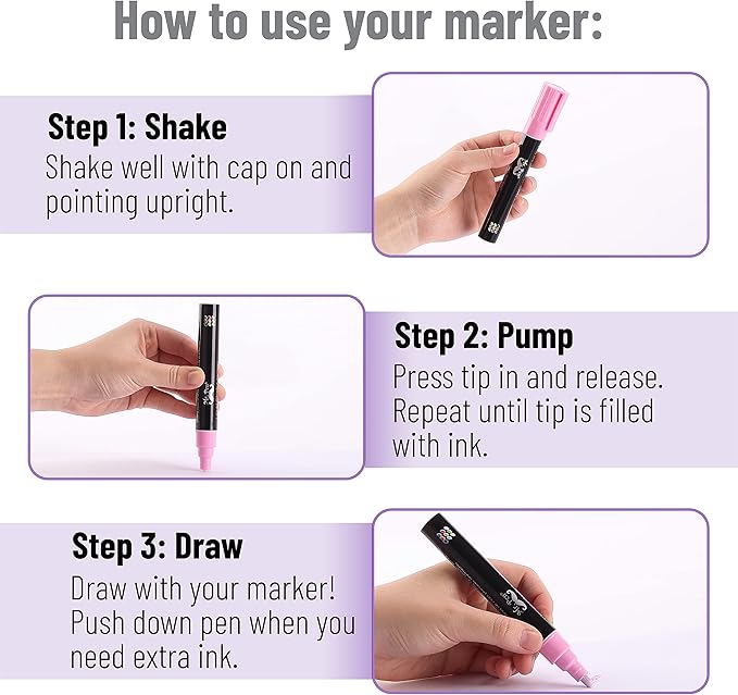 Mr. Pen Chalk Markers - 12 Pack Assorted Colors, 8 Labels, Liquid Chalk Pens for Chalkboard & Glass, Erasable