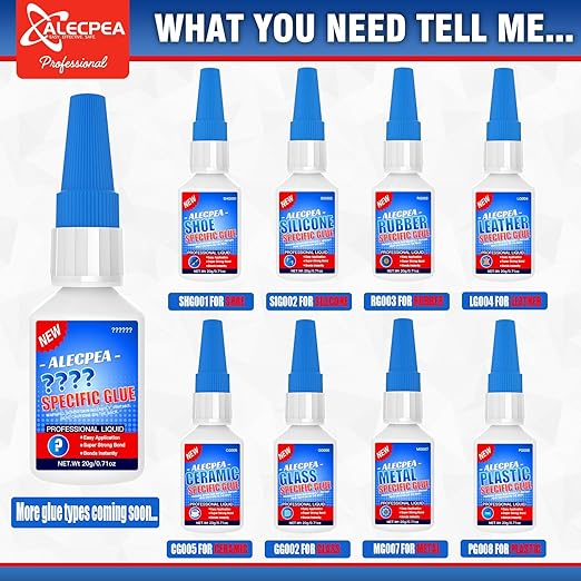 ALECPEA 20g Glass Glue - Crystal Clear Invisible Adhesive for Glass Repair, Jewelry & Art - Waterproof & Heat-Resistant Bond for Mirrors, Crystals & Glassware - Quick 15s Set with 3 Precision Tips