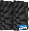 1 Pcs Sound Proof Foam Panels |48"×24"×2" Quick-Recovery Soundproof Wall Panels | High Density Sound Dampening Panels for Home Studio,(Black)
