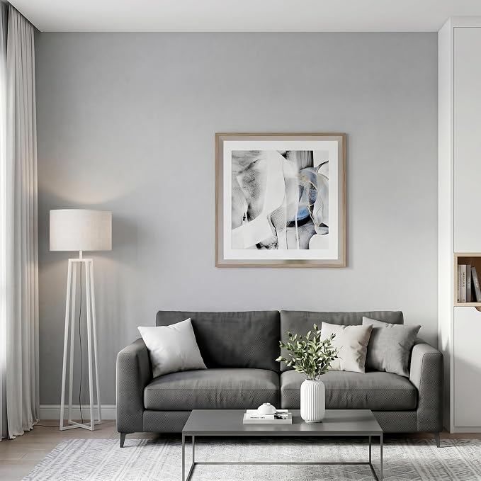 FUKU MON 24"x394" Grey Wallpaper Matte Solid Gray Contact Paper Self-Adhesive Peel and Stick Thick Removable Texture Wallpaper for Bedroom Cabinets Livingroom(Ligth Gray)