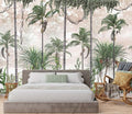 Jdayda Tropical Forest Landscape Wallpaper Palm Tree Large | 170"x120" Not Self-Adhesive Art Wall Mural for Bedroom Livingroom