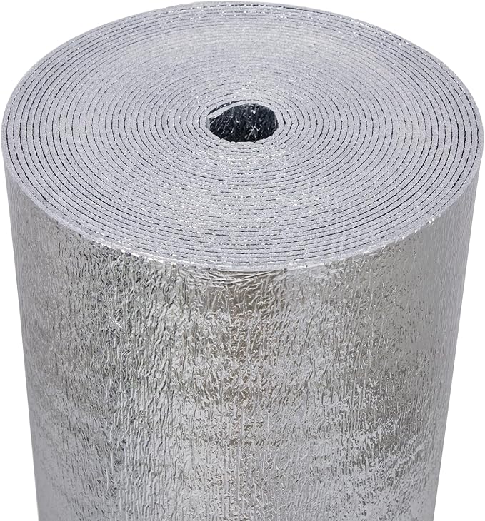 INSULATION MARKETPLACE SmartSHIELD -3mm 48 inchx100Ft ReflectiveINSULATION roll, Foam Core Radiant Barrier, ThermalINSULATION Shield - Engineered Foil
