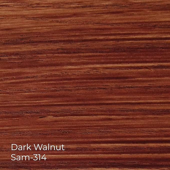 SamaN Interior One Step Wood Seal, Stain and Varnish – Oil Based Odorless Dye - Protection for Furniture and Fine Wood (Dark Walnut SAM-314, 32 oz)