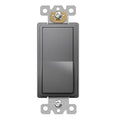 ENERLITES 4-Way Decorator Light Switch, Four Way Paddle Rocker Switch, Gloss Finish, Ground Wire Lead Attached, Residential/Commercial Grade, 15A 120V/277V, UL Listed, 94150-SG, Space Gray