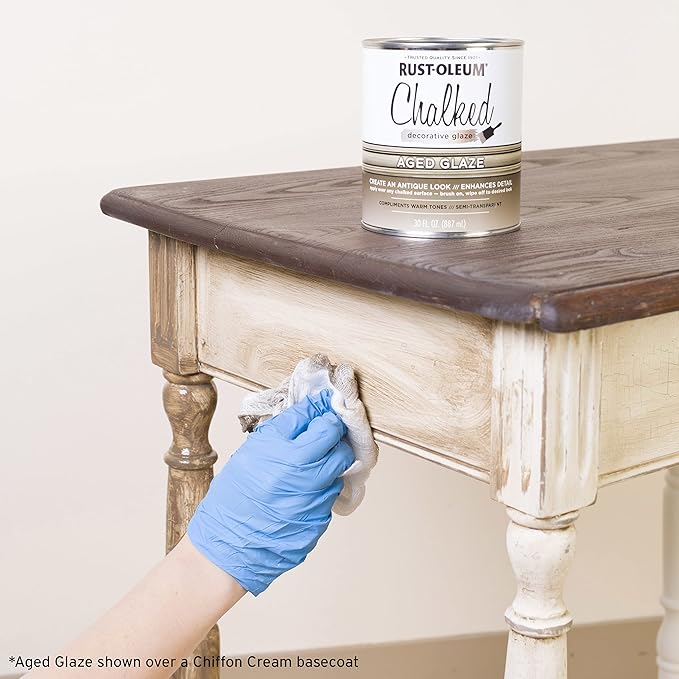 Rust-Oleum 315881 Chalked Decorative Glaze, Semi-Transparent Aged, 30 fl. oz. Packaging May Vary